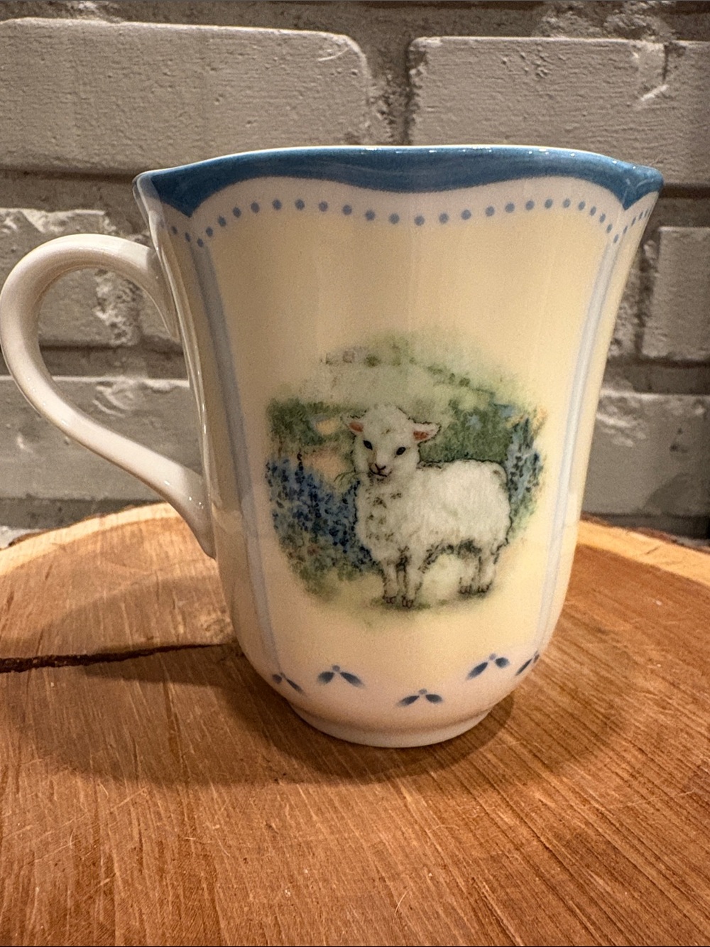 Vintage Lenox Provencal Garden Lamb Mug 4.25" Made in Thailand